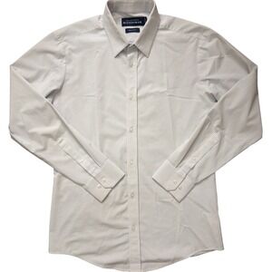 Mizzen+Main Blue Label Leeward Dress Shirt Mens Medium Trim Fit White Blue Check